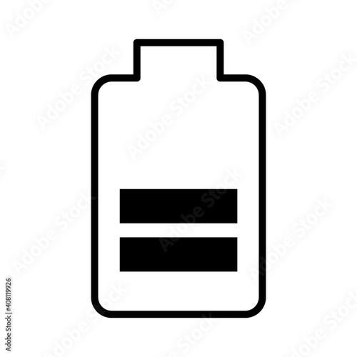 Minimalist icon two remains battery