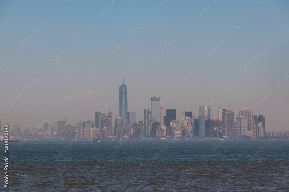 New York Downtown Manhattan Financial District skyline
