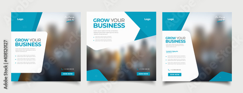 Digital business marketing banner for social media post template 