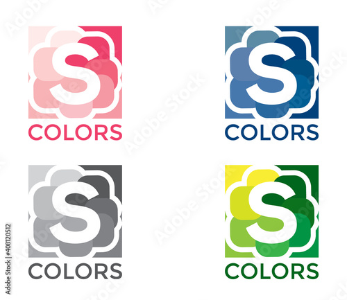 S Colorful Letter Modern Logo Design Concept