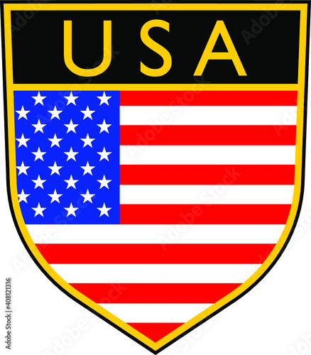 scudettto della bandiera usa