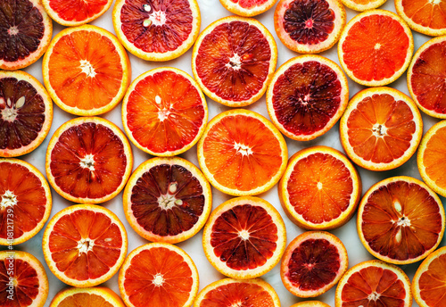 slice red Sicilian blood orange