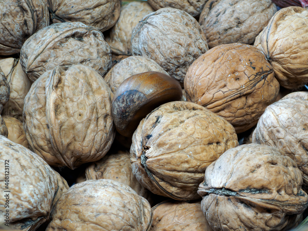 walnuts in a basket