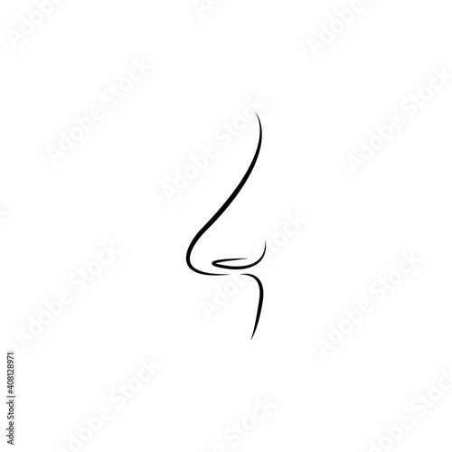 nose logo icon vector