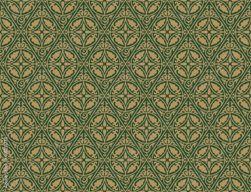 Ethnic geometric seamless pattern. Antique Byzantine style.