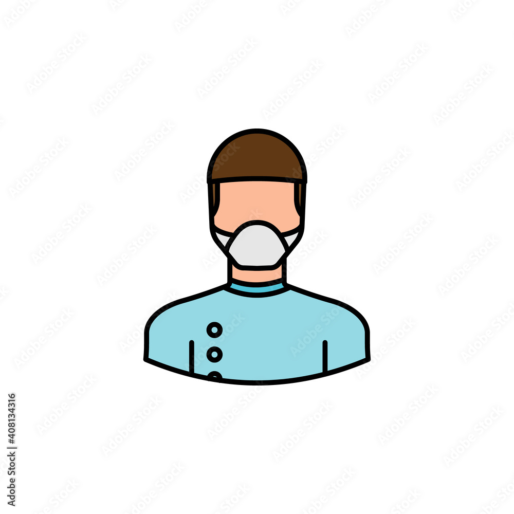 avatar surgeon outline icon. Signs and symbols can be used for web logo mobile app UI UX