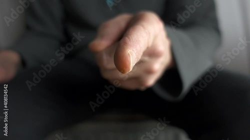 Man pointing finger in an aggressive fashion