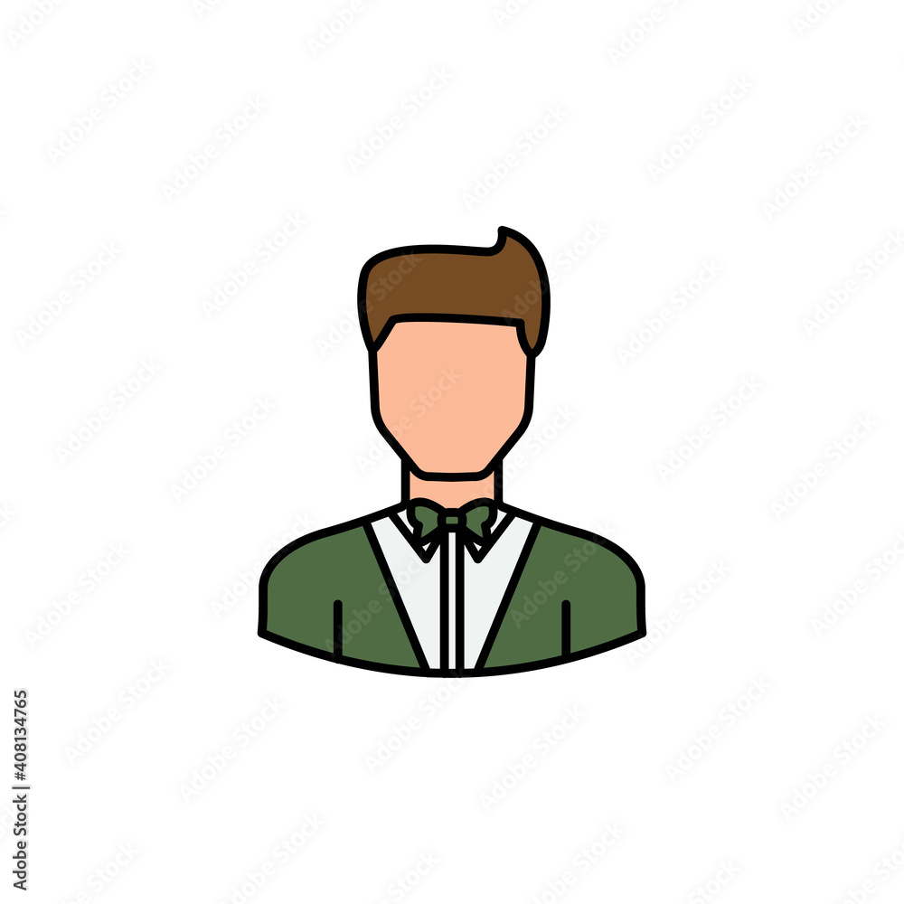 avatar showman outline icon. Signs and symbols can be used for web logo mobile app UI UX