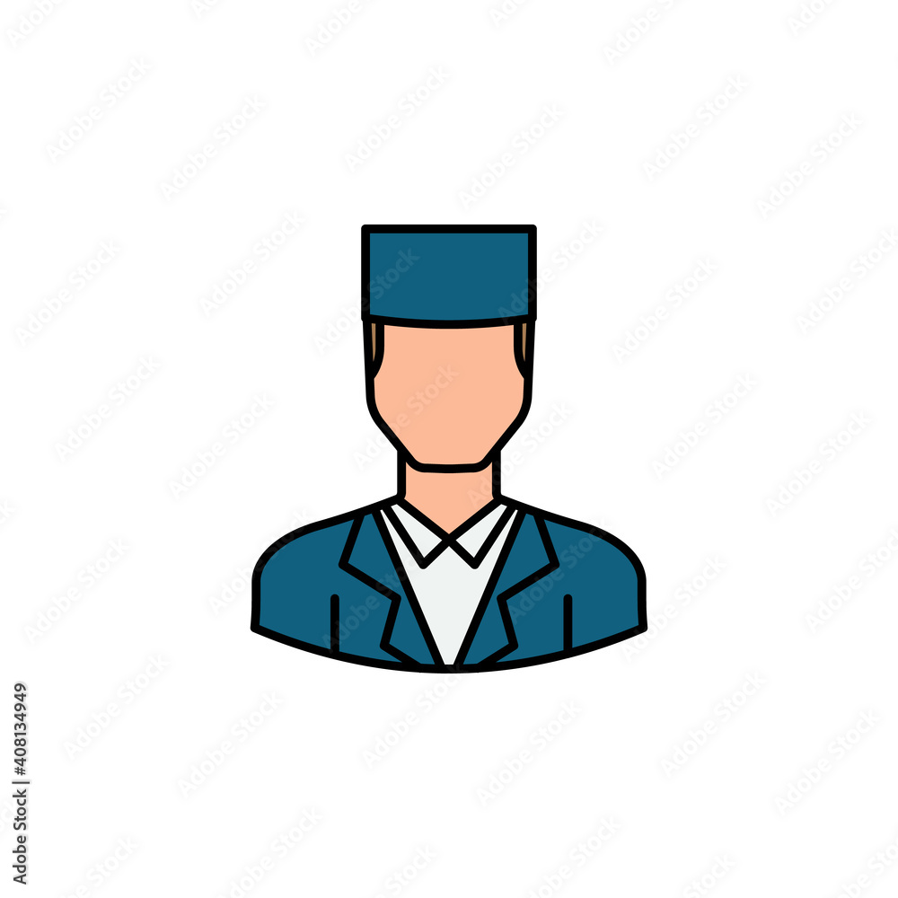 avatar doctor outline icon. Signs and symbols can be used for web logo mobile app UI UX avatar doctor outline icon. Signs and symbols can be used for web logo mobile app UI UX