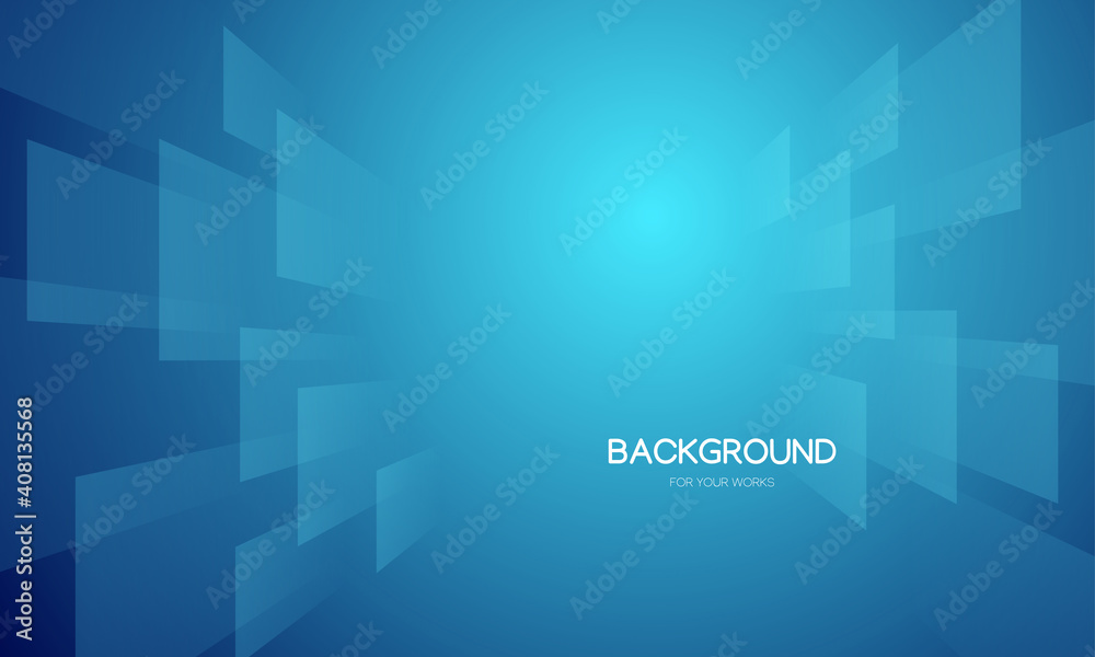 Abstract background vector illustration. Gradient blue with geometric shapes composition.