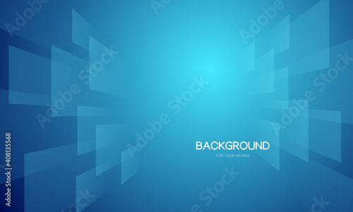 Abstract background vector illustration. Gradient blue with geometric shapes composition.