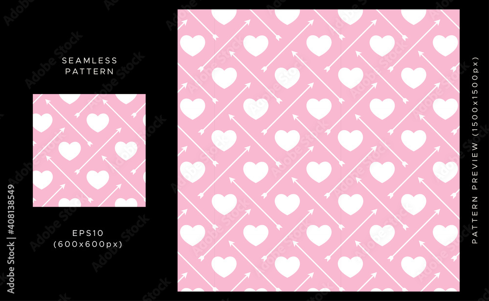 Valentine's Day seamless pattern, Pattern Background, Abstract Seamless Pattern Background, Valentines Day Digital Paper, Love seamless pattern, Heart Digital Paper.