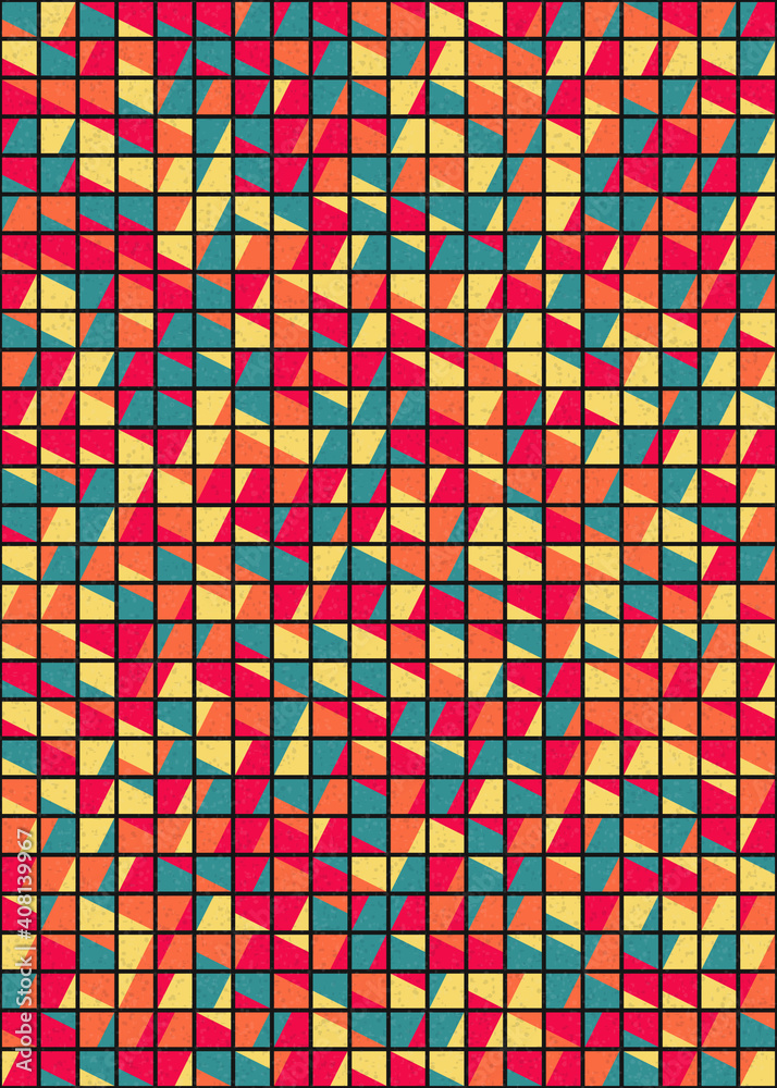 Fototapeta premium Abstract Geometric Pattern generative computational art illustration