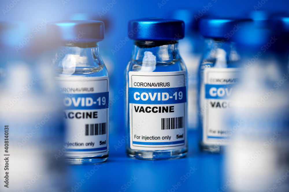 covid-19 vaccine - coronavirus vaccination bottles. injection vials covid-19 vaccine - coronavirus vaccination bottles. injection vials