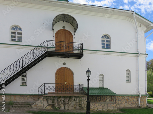 The monastery in the village of Elizarovo The Pskov region. Since 2000, the ancient monastery was restored and began to revive as a women's monastery. photo
