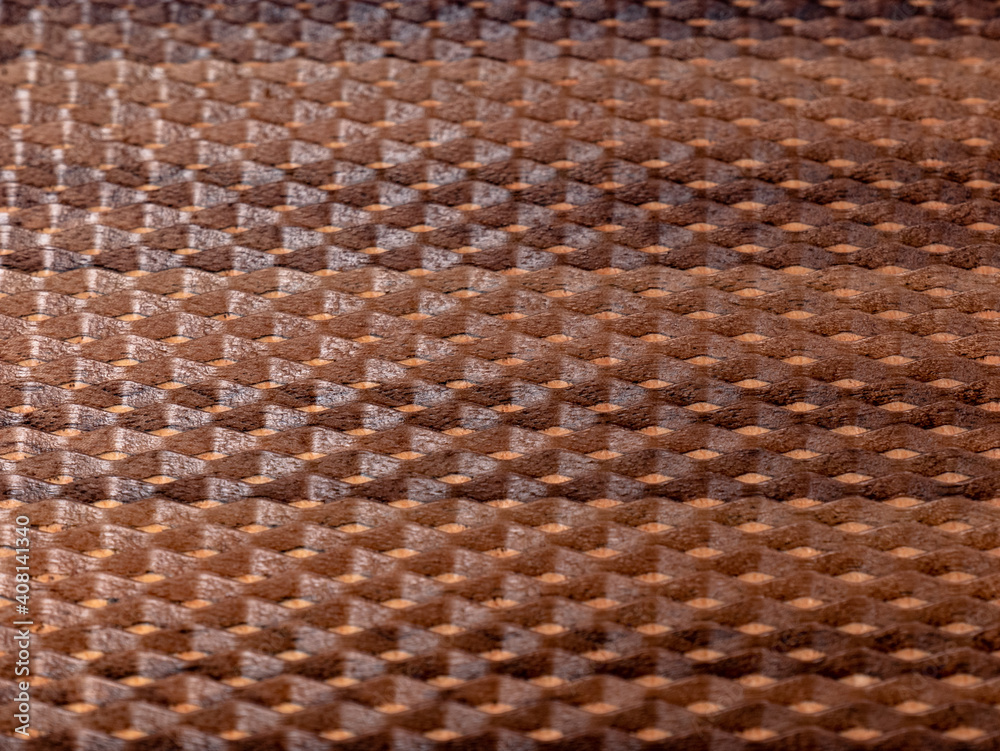A wave pattern in an American Walnut fineers top on an American White oak board - horizontal lines. A wave pattern in an American Walnut fineers top on an American White oak board - horizontal lines.