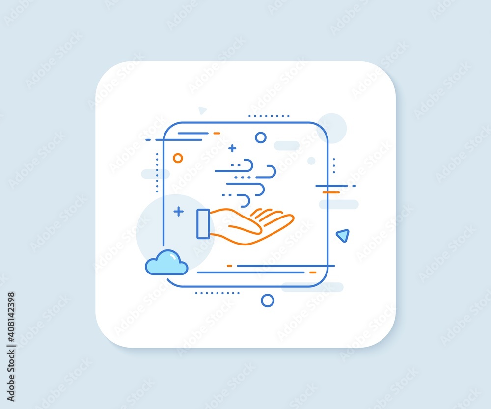 Wind energy line icon. Abstract square vector button. Breeze sign. Ecology power symbol. Wind energy line icon. Quality concept badge. Vector Wind energy line icon. Abstract square vector button. Breeze sign. Ecology power symbol. Wind energy line icon. Quality concept badge. Vector