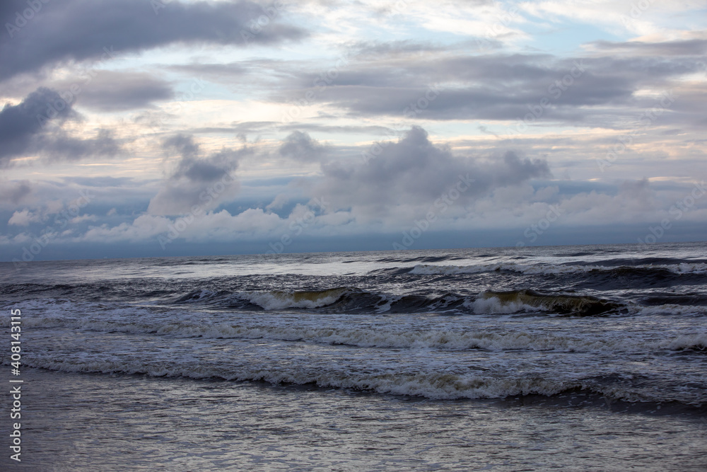 Baltic Sea on a cloudy and windy day