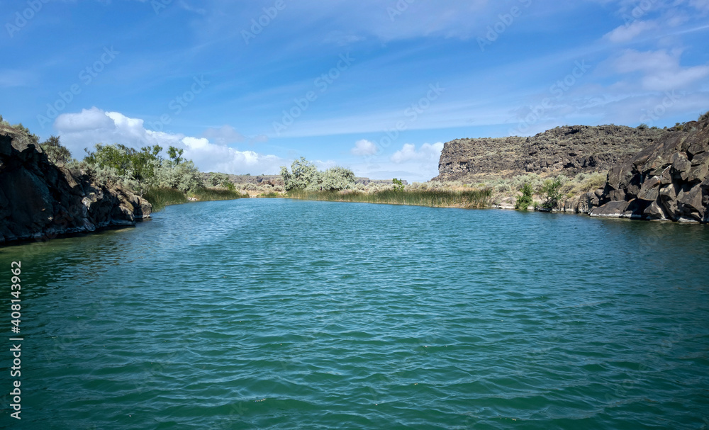 Lovely Lake Dierkes sparkling in the summer air in Idaho Lovely Lake Dierkes sparkling in the summer air in Idaho