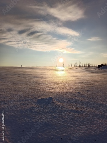 Wallpaper Mural sunset in winter Torontodigital.ca