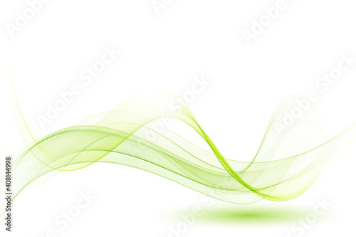 Green wave background.Abstract transparent wave background