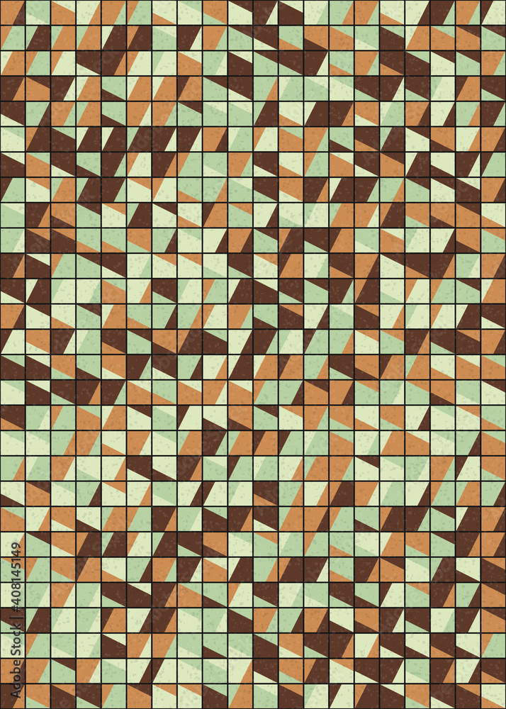 Fototapeta premium Abstract Geometric Pattern generative computational art illustration