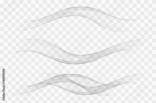 Modern futuristic soft smoke gradient flow lines collection. Vector illustration