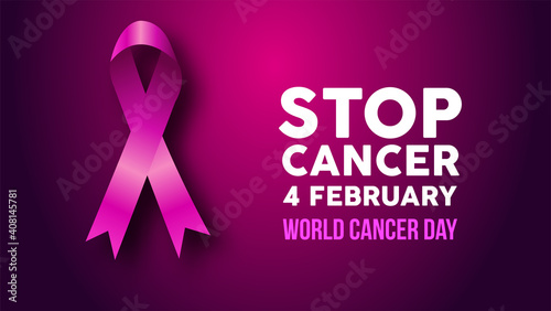 World Cancer Day Poster Or Banner illustration Background 4 February