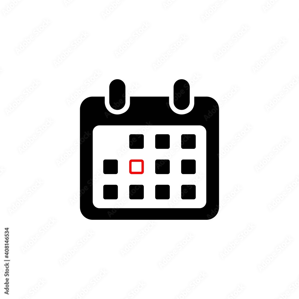 Calendar icon and red circle. Mark the date, holiday, important day concepts. Vector on isolated white background. EPS 10 Calendar icon and red circle. Mark the date, holiday, important day concepts. Vector on isolated white background. EPS 10