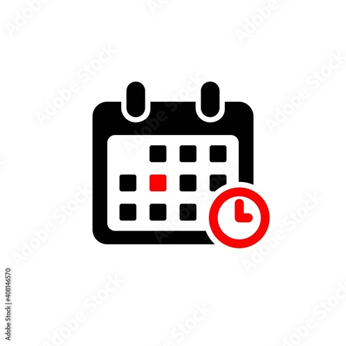 Day calendar icon set. Business plan. Time management. Vector on isolated white background. EPS 10