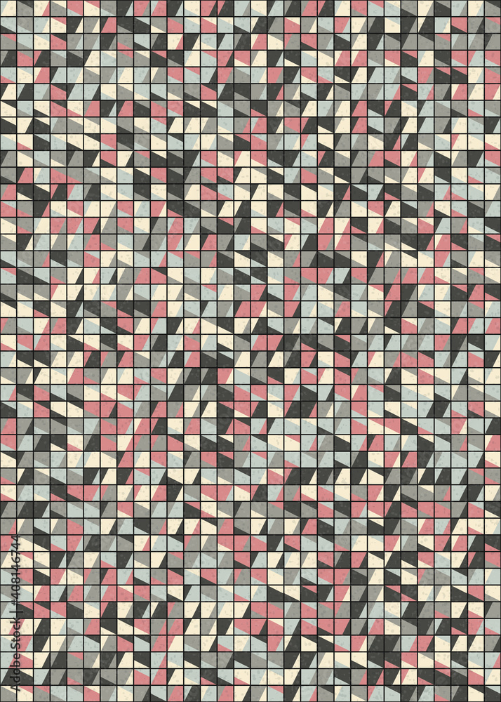 Fototapeta premium Abstract Geometric Pattern generative computational art illustration