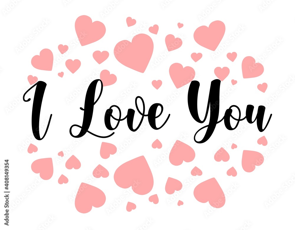 I love you card for general purpose, Celebration card for valentine's day, Mothers day, Fathers day, love related item, declaration of loving somebody, minimalistic card design,