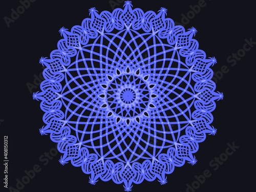 Mandala ornament, design element. Tribal ethnic arabic, indian, turkish motif. Digital art illustration © Yuliia Art