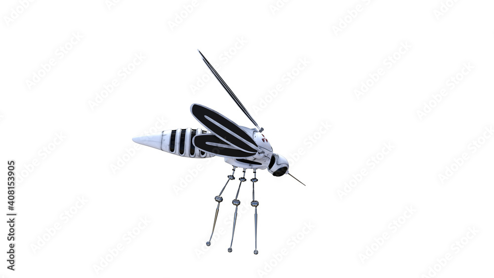 Technical mosquito robots, artificial intelligence created in different perspectives with 15 degrees each. High resolution image isolated on white background for your colagen clip art etc. Technical mosquito robots, artificial intelligence created in different perspectives with 15 degrees each. High resolution image isolated on white background for your colagen clip art etc.