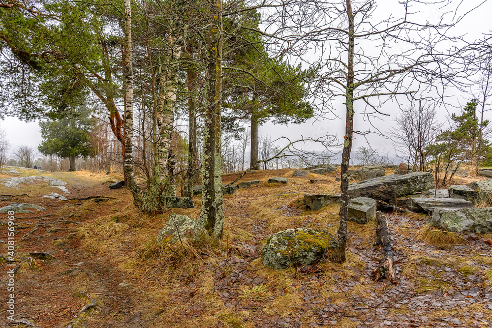 Central city park Vakkosalmi in Sortavala.