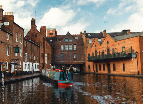 When not in use, water taxis are parked in one of many docks that can be found on Birmingham canals. If you are a boat enthusiast you can admire available ones at any time from shore.