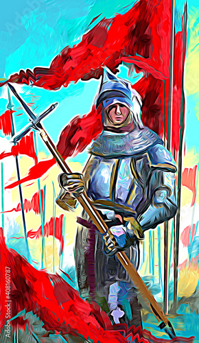Tela Heavy armored medieval soldier knight