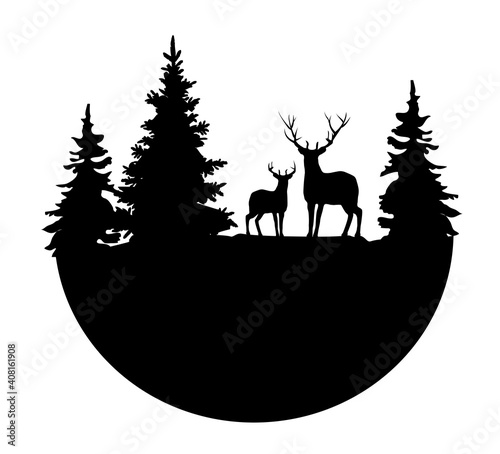 vector deer logo