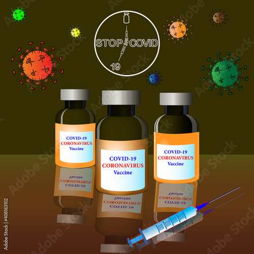 COVID Virus Graft Vaccine on table
