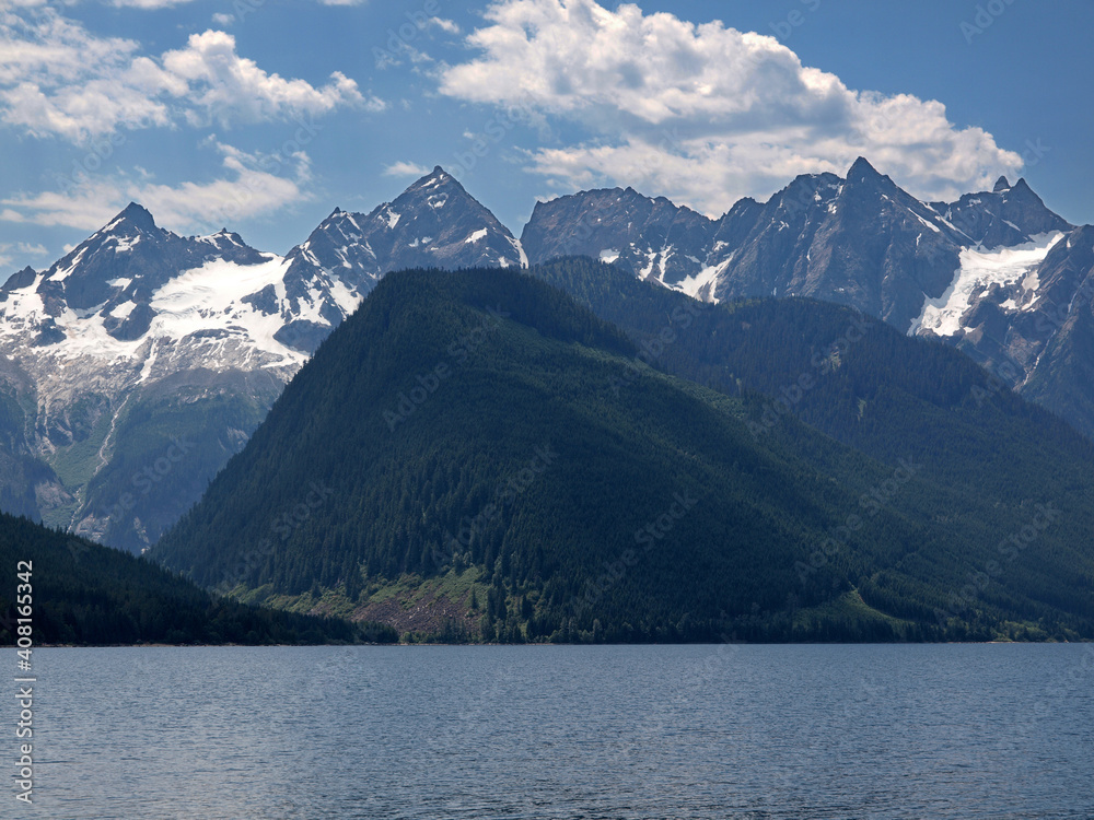 Jones lake and the cascade mountains
