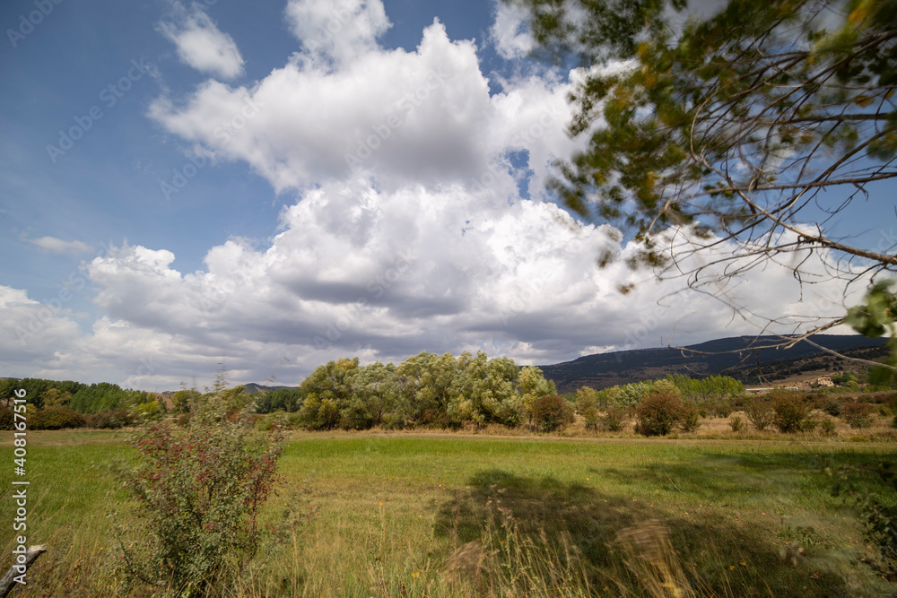 Summer landscape in Gudar mountain range Teruel province Aragon Spain