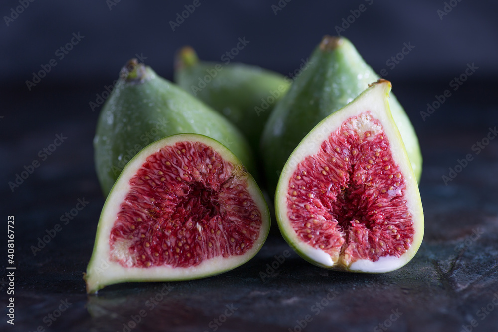 Fig fruit close-up, fresh fruit. High quality photos. Background. Fig fruit close-up, fresh fruit. High quality photos. Background.