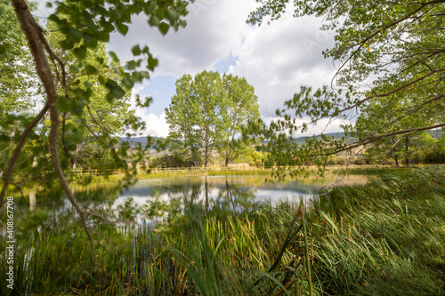 Summer landscape in Gudar mountain range Teruel province Aragon Spain