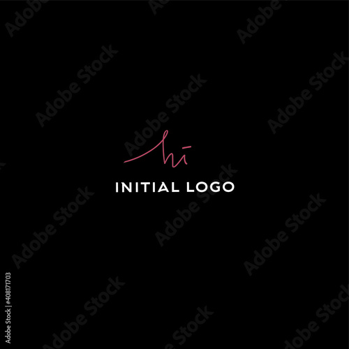 HI Initial Isolated Logo for Identity