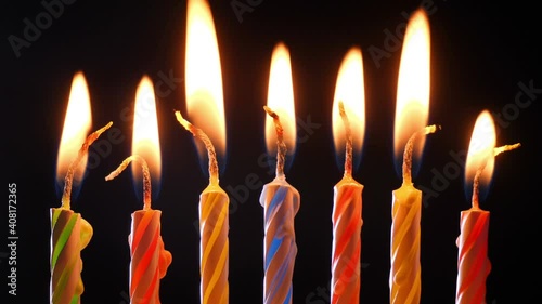 Blowing out birthday candles