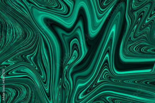 Metallic green liquid marble texture background vector