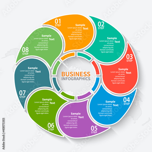 Abstract 3D Paper Infographics. Business template .Vector illustration
