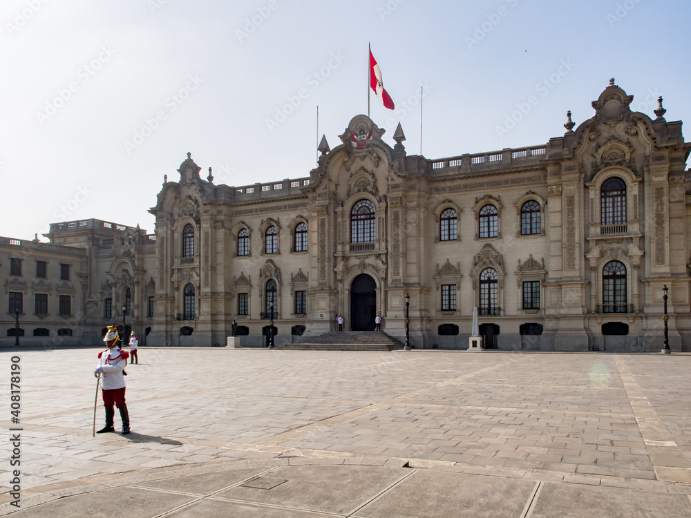 Fototapeta premium Guardian in the traditional dres