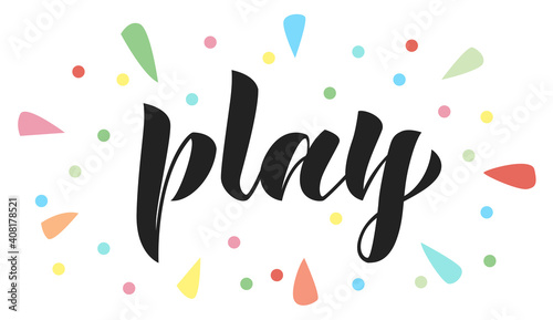 Word Play in lettering style