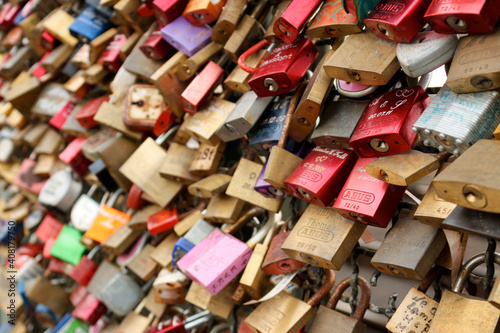 Love locks at the Hohenzollern Bridge, Cologne, Germany © sanchacampos